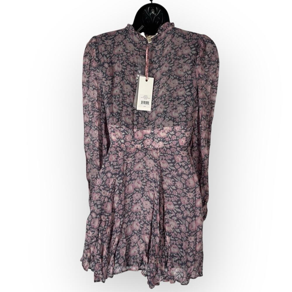 NWT LOVESHACKFANCY Cassidy Floral Georgette Ruffle Mini Dress Size 00/ MSRP $425 - Picture 8 of 11